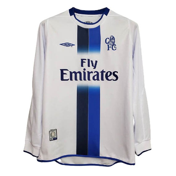 Camiseta Chelsea 2ª Kit ML Retro 2003 2005 Blanco